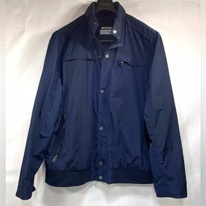 Calvin Klein Full Zip Soft Shell Casual Navy Jacket Men's Size L.